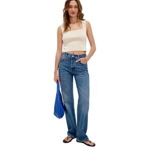 Free People We The Free Holly Bootcut High Waisted Button Fly Jeans Size 30